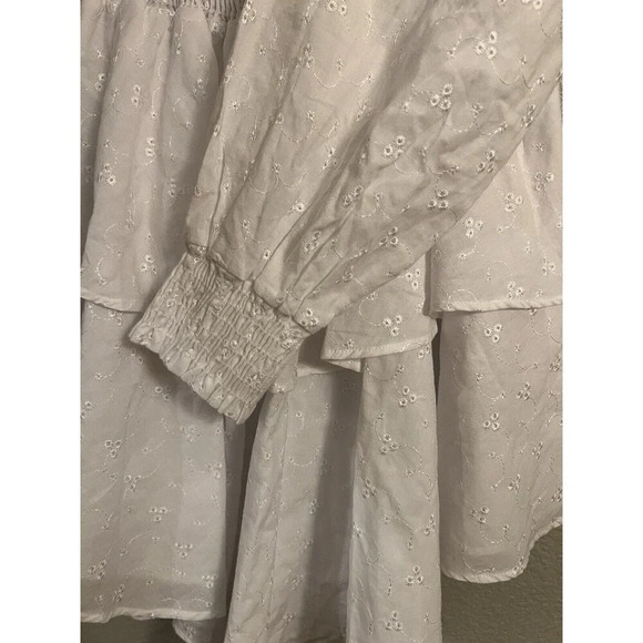 NWT The Jet set Diaries Mini Dress Size Large White Eyelet - Picture 6 of 8